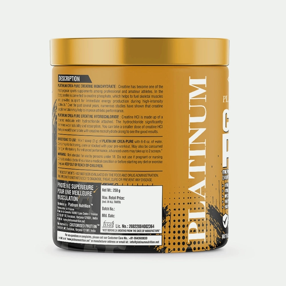 Platinum Creatine Micronized Creatine Mono + Creatine Hcl