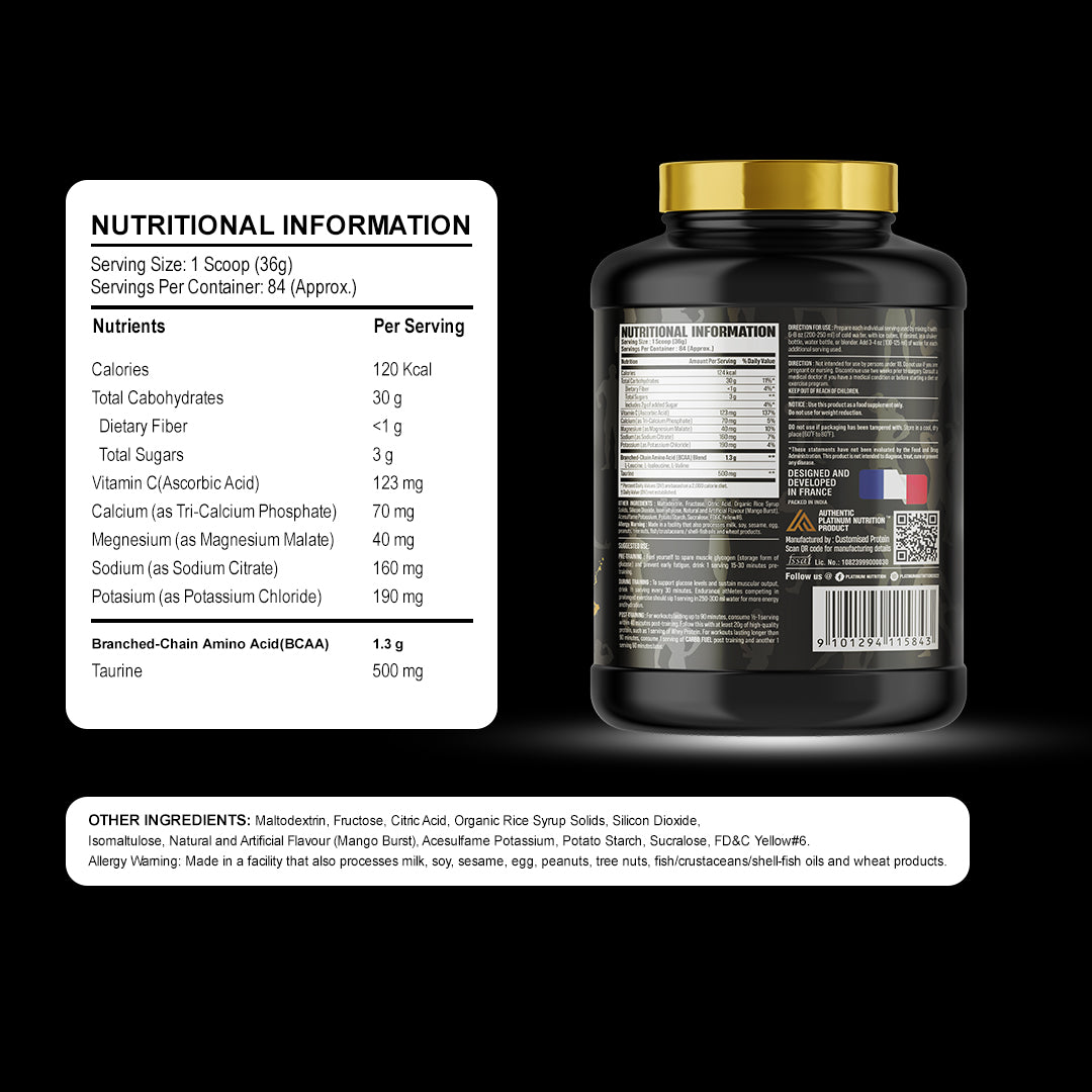 Platinum Nutrition Carbo Fuel Post Workout Supplement