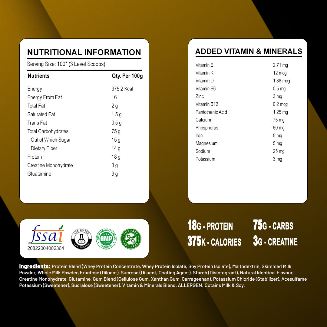 Platinum Nutrition Decent Gain Weight Gain Supplements
