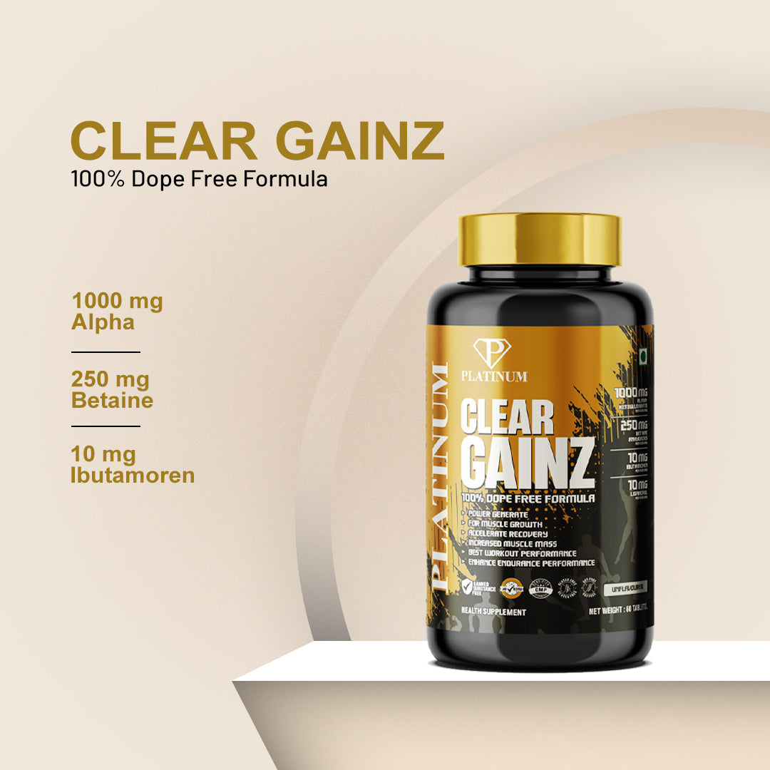 Platinum Nutrition Clear Gainz size gaining tablet