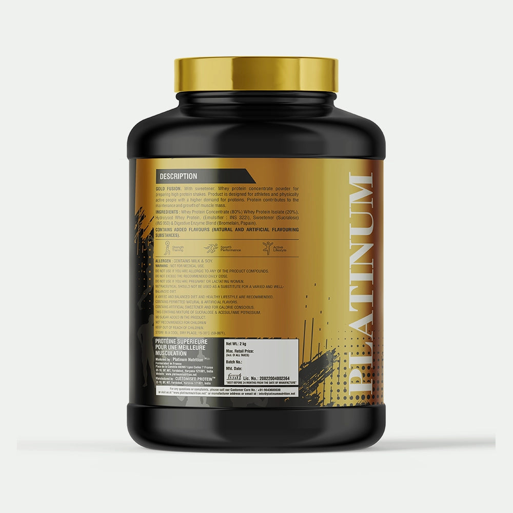 Platinum Gold Fusion 100% Whey Protein Concentrate