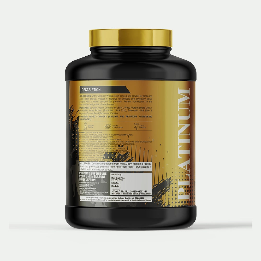 Platinum Gold Fusion 100% Whey Protein Concentrate