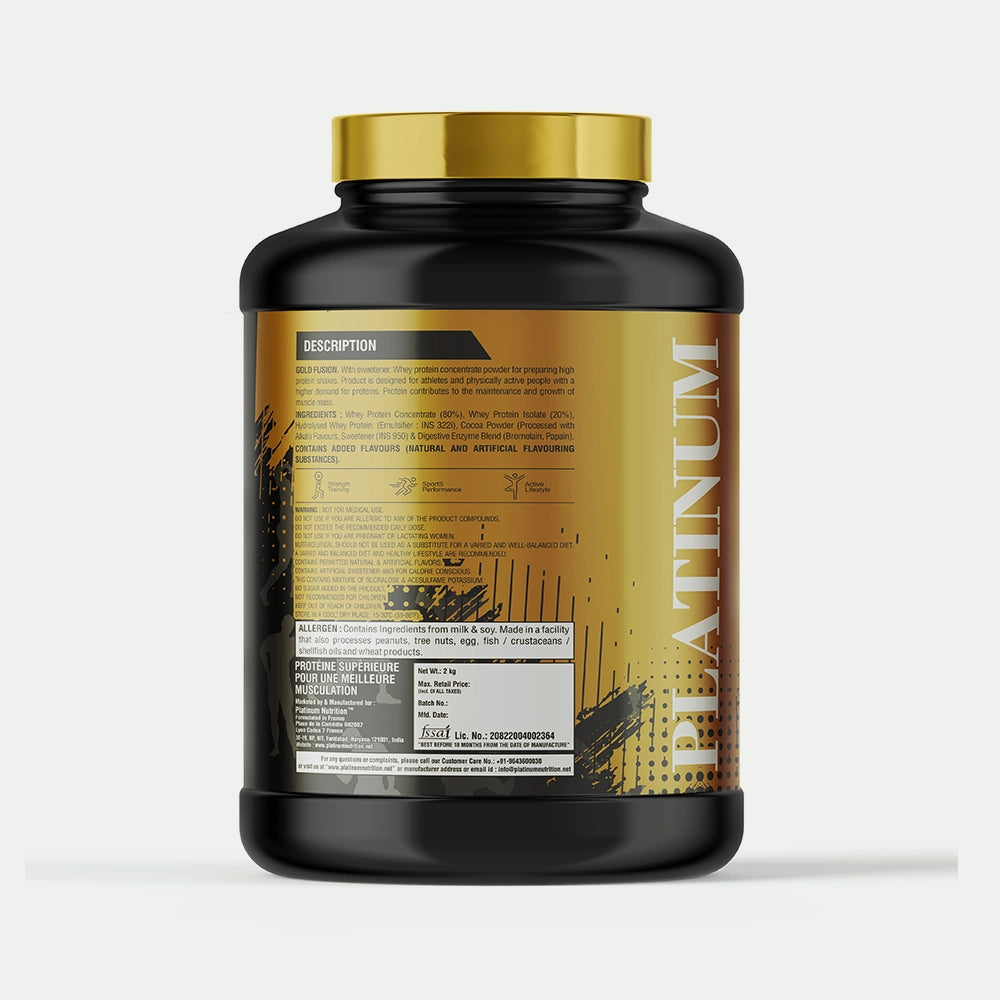 Platinum Gold Fusion 100% Whey Protein Concentrate
