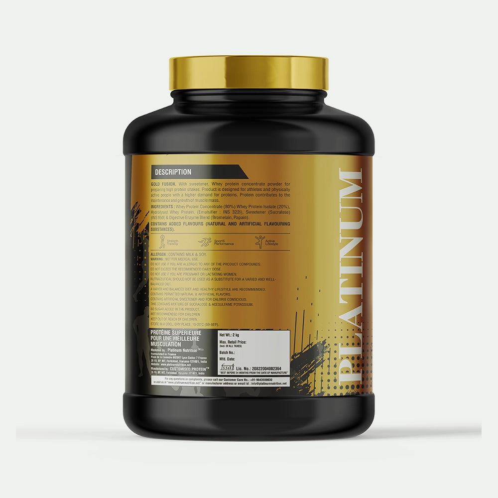Platinum Gold Fusion 100% Whey Protein Concentrate
