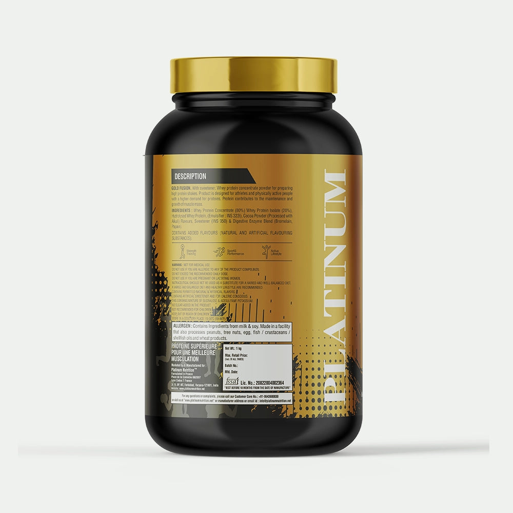 Platinum Gold Fusion 100% Whey Protein Concentrate