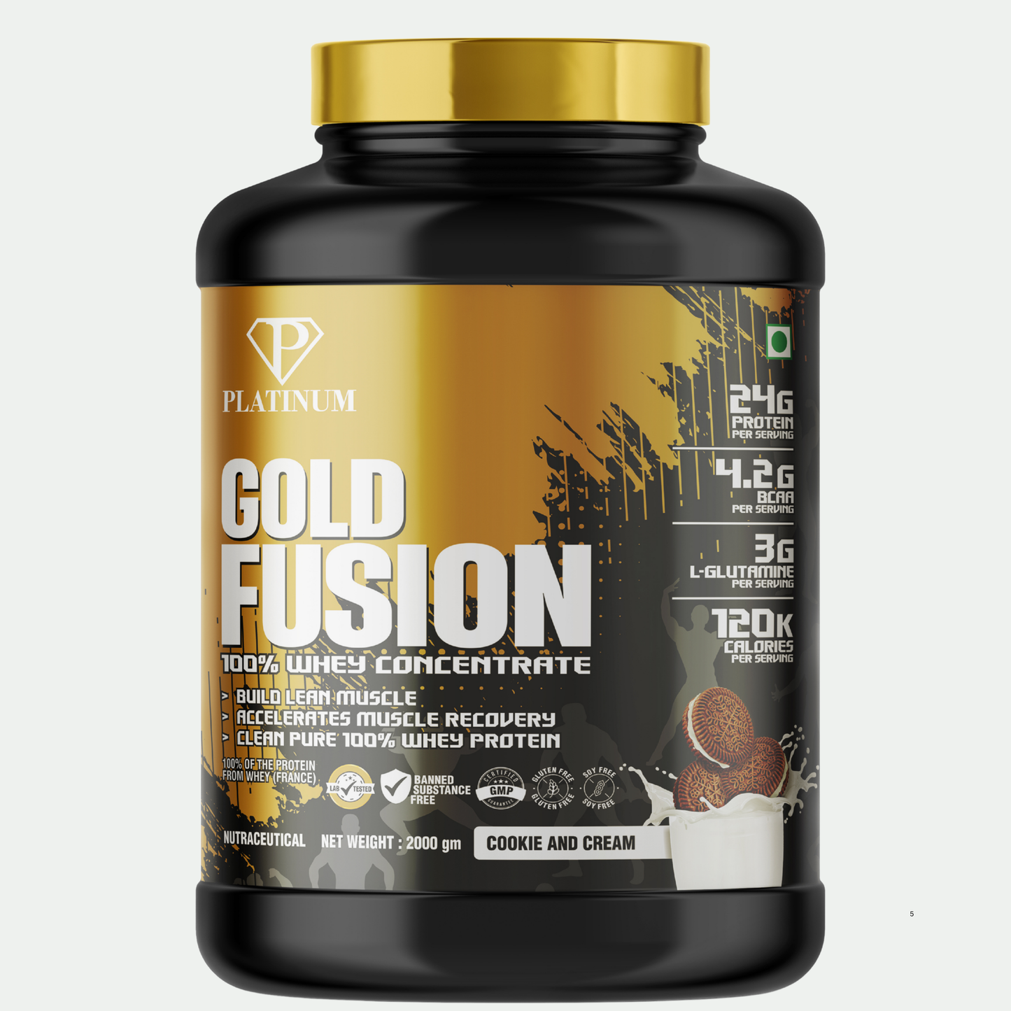 Platinum Gold Fusion 100% Whey Protein Concentrate