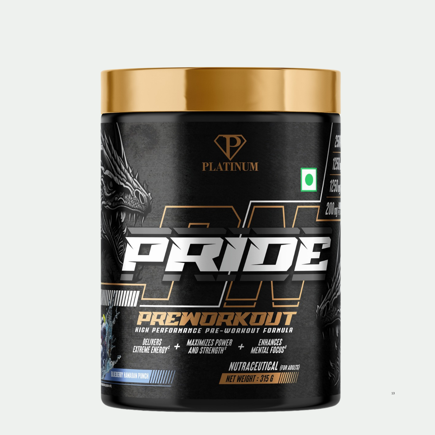 Platinum Nutrition Pride - High Performance Pre Workout Formula