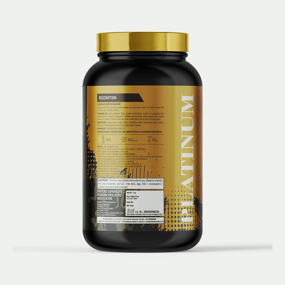 Platinum Nutrition ISO 100% Whey Isolate Protein Powder