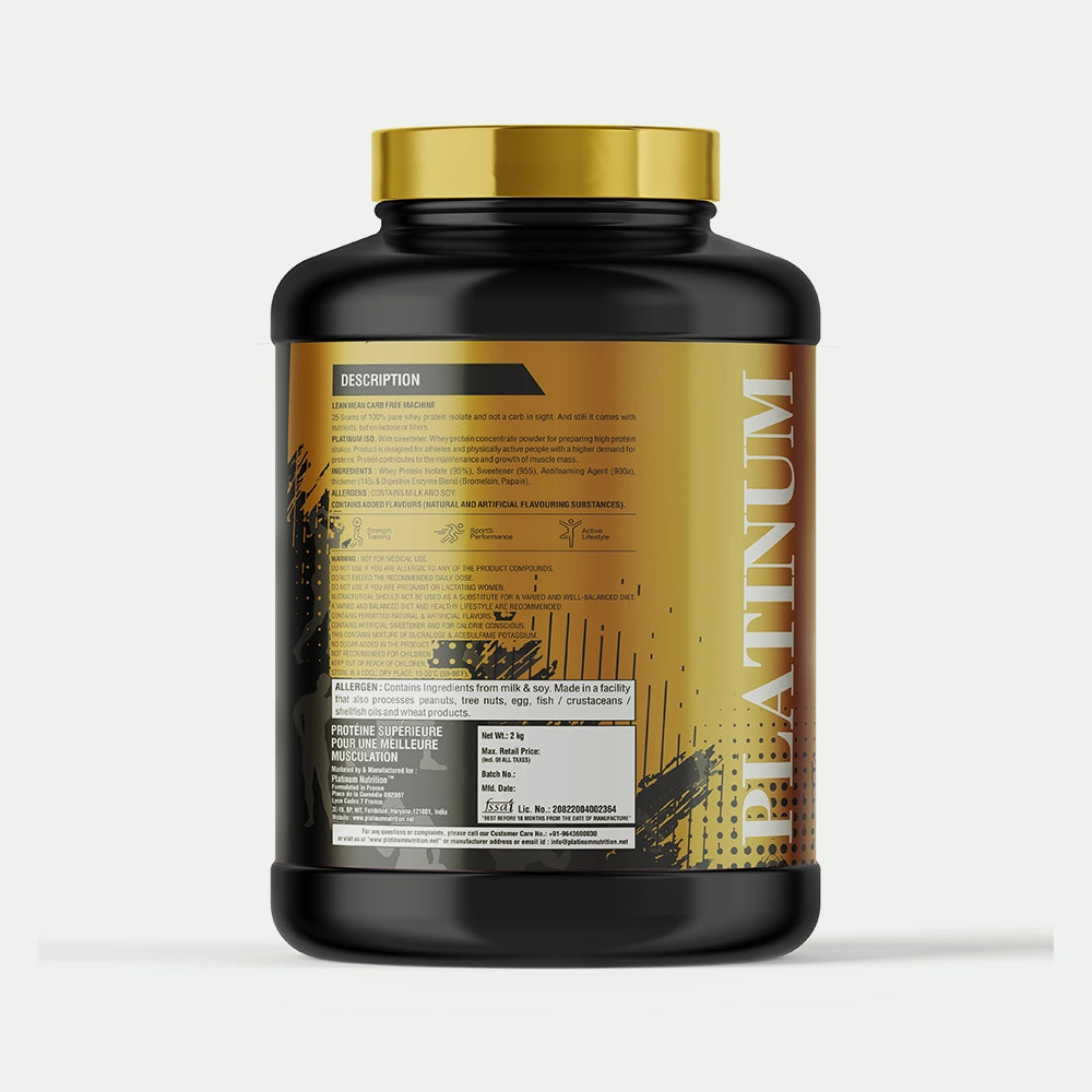 Platinum Nutrition ISO 100% Whey Isolate Protein Powder