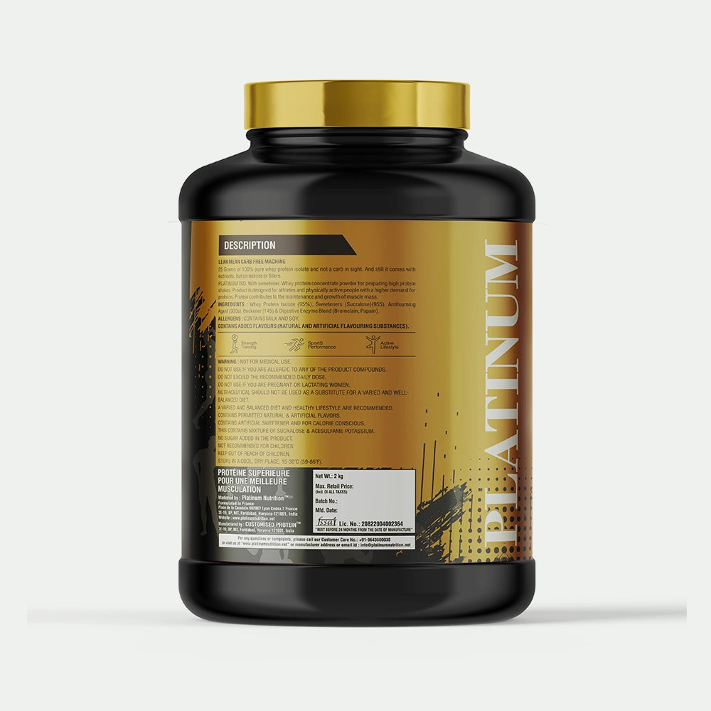 Platinum Nutrition ISO 100% Whey Isolate Protein Powder