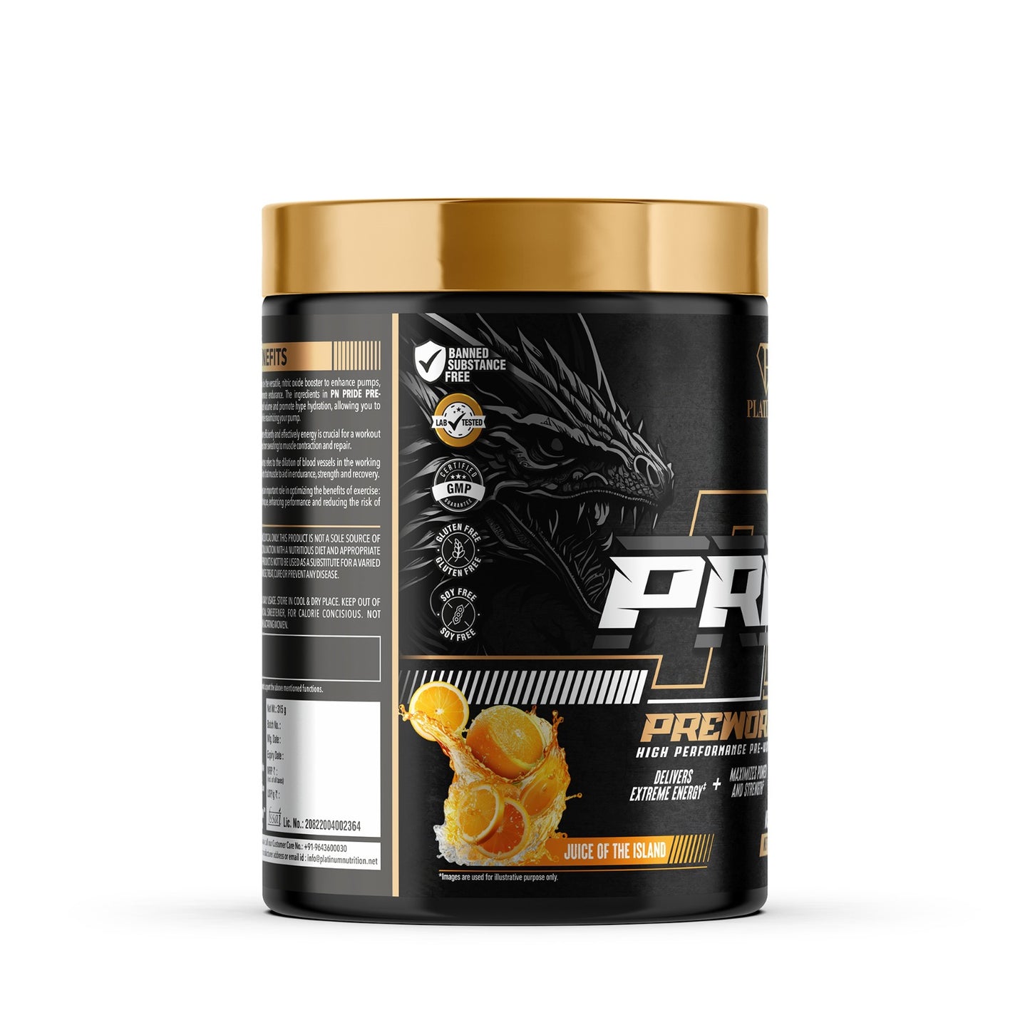 Platinum Nutrition Pride - High Performance Pre Workout Formula