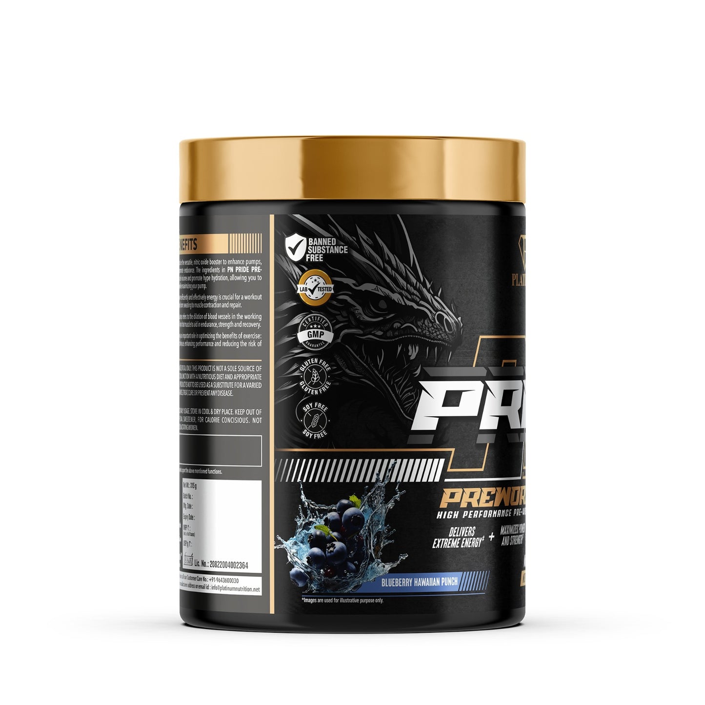 Platinum Nutrition Pride - High Performance Pre Workout Formula